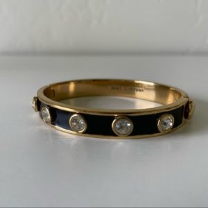 Juicy Couture diamond gold black cuff bangle bracelet